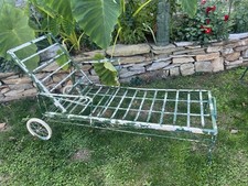Mid Century Patio Furniture Chaise Lounge On Wheels