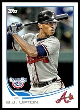 B.J. Upton 2013 Topps Opening Day #115 Braves MLB READ FREE SHIP AutographDen