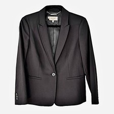 Hobbs London Women's Classic Black Blazer LinedSingle Button Womens Sz 8 Jacket
