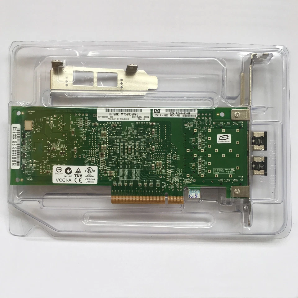 HP AJ764A QLE2562-HP 489191-001 8GB DUAL PORT PCI-e FC HOST BUS HBA 584777-001 - Image 2 of 4