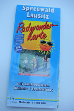 Radwanderkarte Spreewald Lausitz wetterfest G...