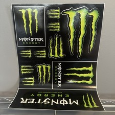 Monster Energy Drink Sticker Sheet Of 12 Stickers New