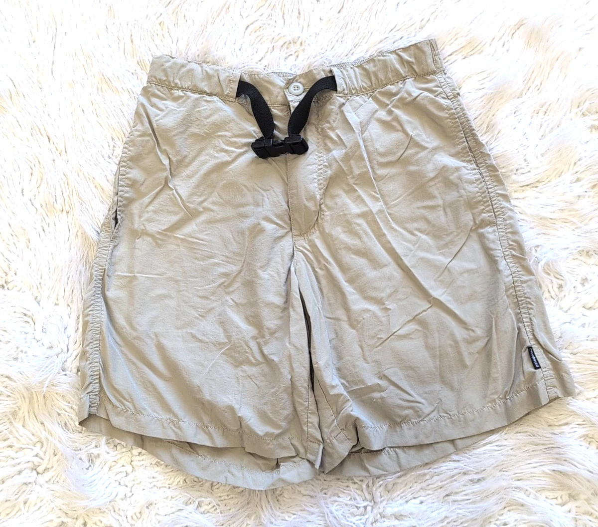 Patagonia Shorts Mens Small Tan Nylon Belted Hiking Outdoor Hike Fishing
