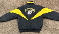 Vintage Locker Line 90s Pittsburgh Steelers Full Zip Jacket NFL Mens Size Large