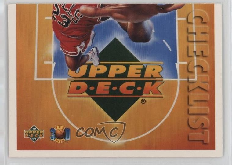 1993-94 Upper Deck Pro View 3D Checklist #2 Michael Jordan #110 HOF hg6