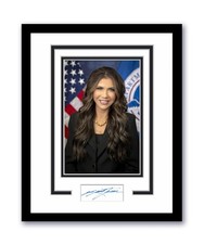 Kristi Noem Autographed Signed 11x14 Framed Photo Gov. South Dakota ICE DHS ACOA