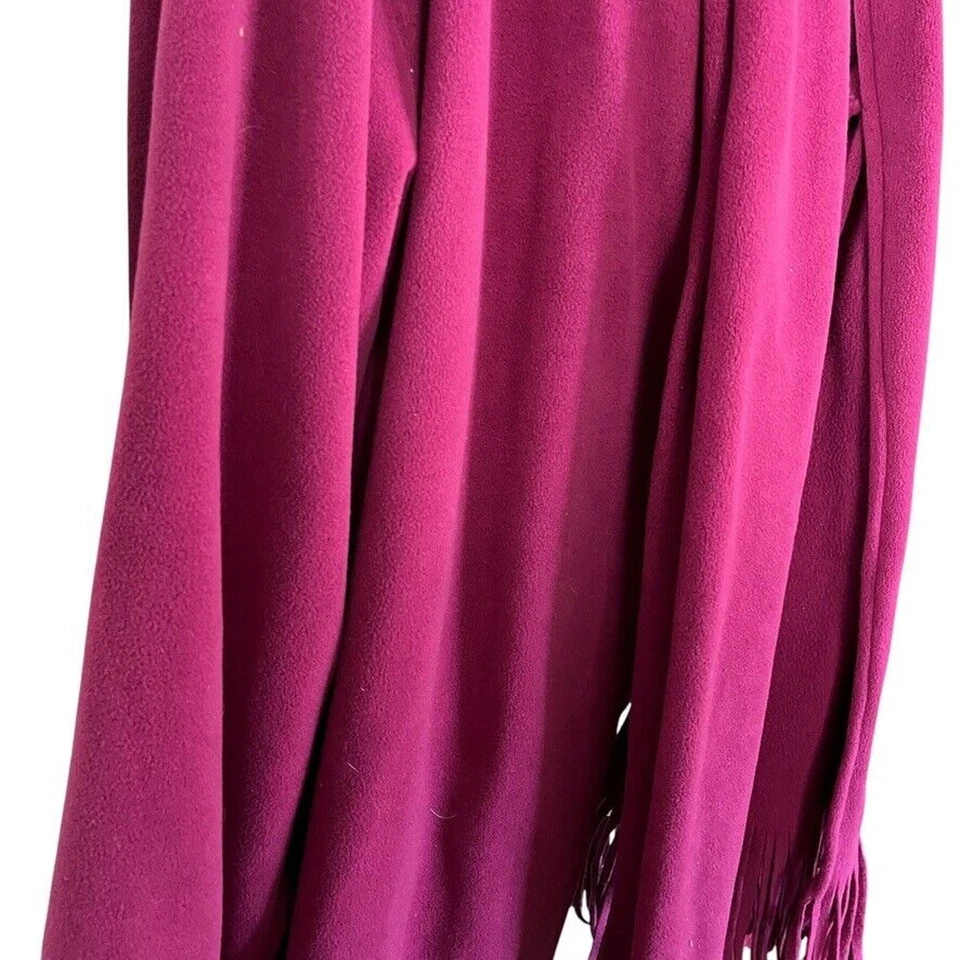 Pamela McCoy 女式条纹羊毛全新带标签围巾披肩领粉色夹克外套 S / M — 第 3/4 张图片