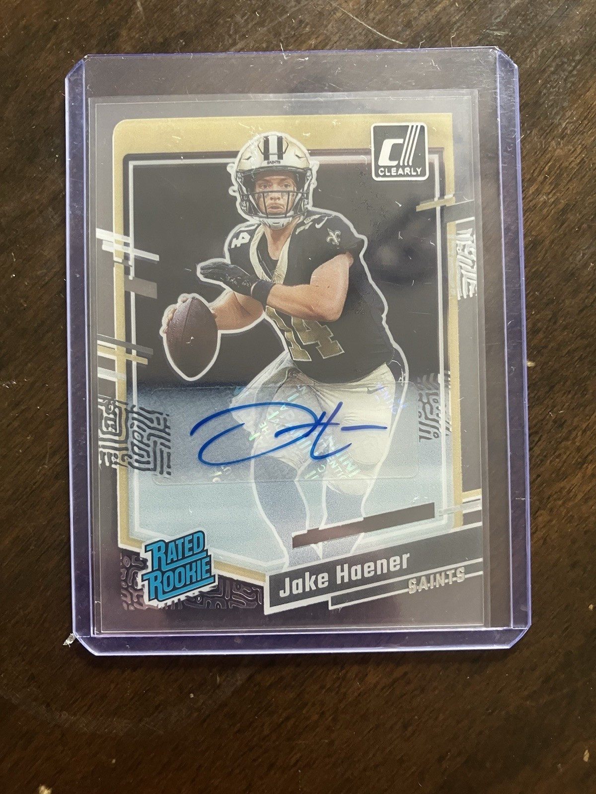 Jake Haener Panini Clearly Donruss #63 Autograph