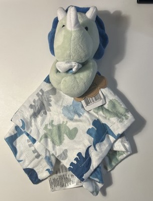 Baby Essentials Green Triceratops Lovey Security Blanket Lovey Toy Dinosaur 12 