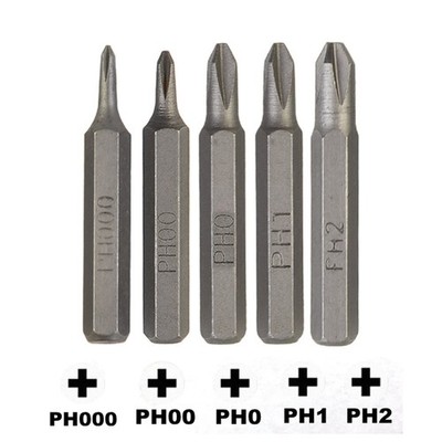 Für 5stk Screwdriver Bits PH000 PH0000 5pcs/set Ersatz H4x28mm PH0 PH1 PH2