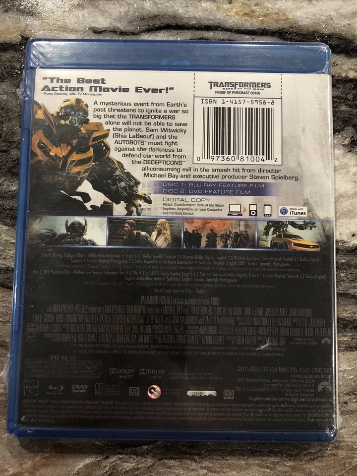 Transformers Dark of the Moon 2011 Blu-ray New Sealed - Image 2 of 2