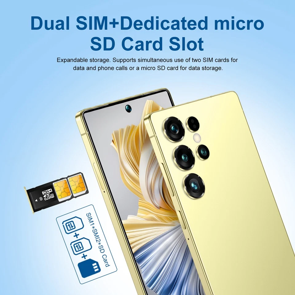 2025 NEW S25 Ultra 7.3 inch 8+256GB 7800mAh Android Phone Global Unlock Dual SIM - Image 3 of 4