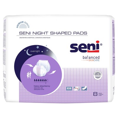 Seni Unisex Incontinence Liner Overnight 27'' L S-PL08-PS1 8 Ct