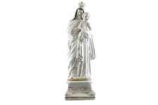 c1840 Old Paris Porcelain Madonna and Child figure