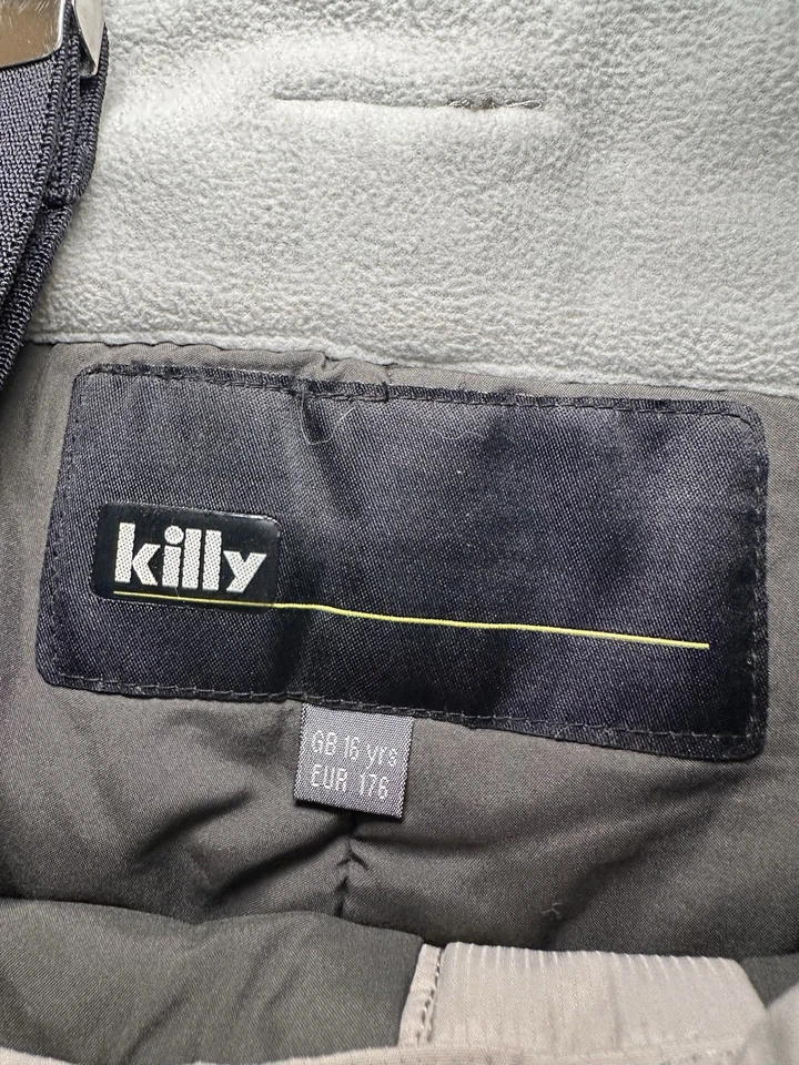 Pantalones de nieve Killy Ski Snowboard Hombres GB 16 AÑOS Tirantes Gris Foto 3 de 4