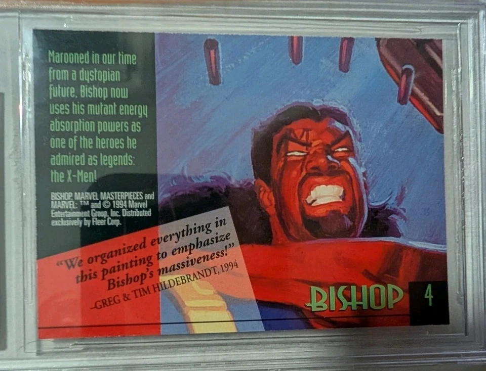 1994 Marvel Masterpieces #4 Bishop BGS 9.5 GEM MINT Low Pop - Image 4 of 4