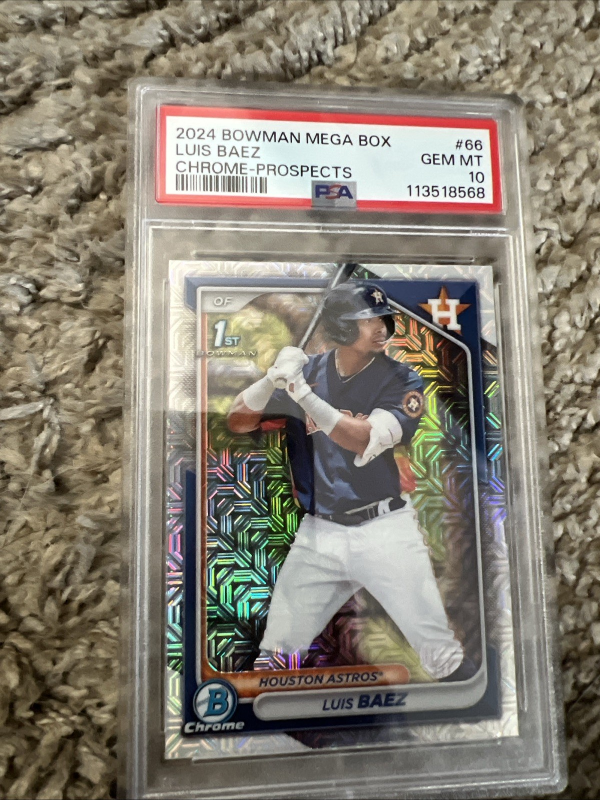 2024 Bowman - Chrome Prospects Luis Baez #BCP-66 Mojo Refractor (RC)