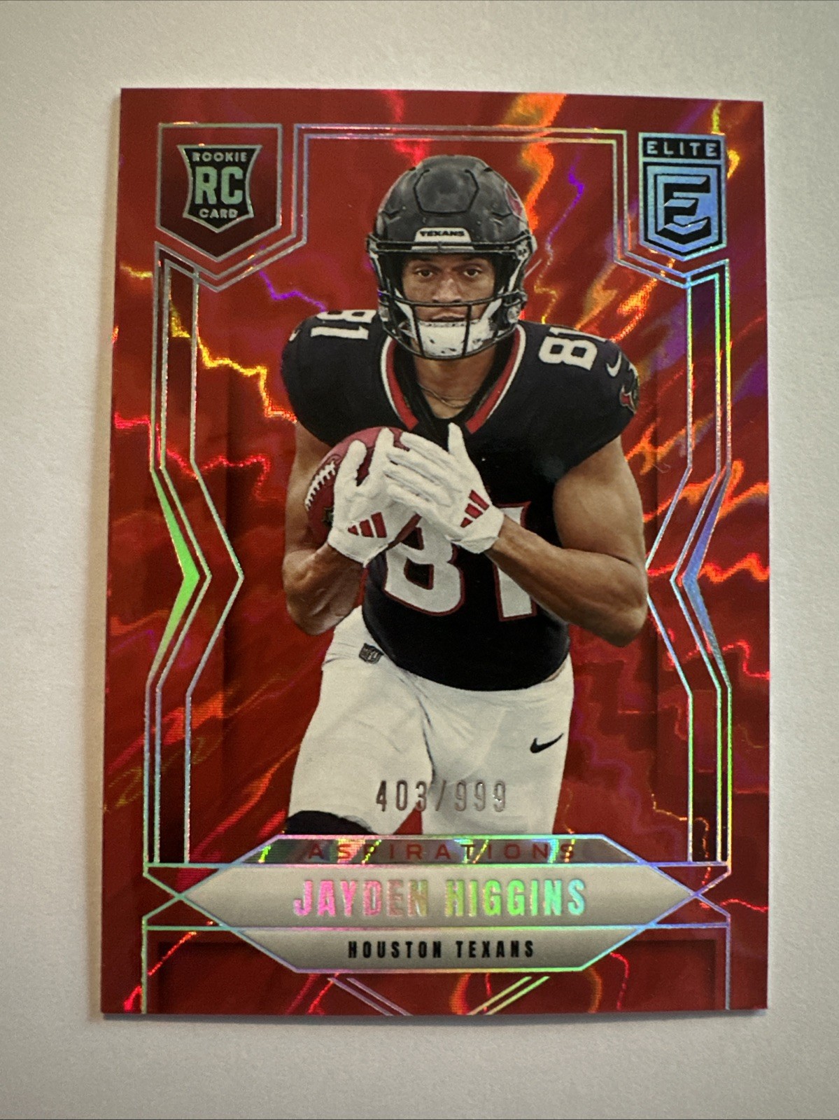 2025 Panini Donruss Elite - Rookies Jayden Higgins #134 Aspirations Shimmer /999