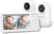 Momcozy Baby Monitor with 2 Cameras 5    1080P Split Screen Video - Sealed New