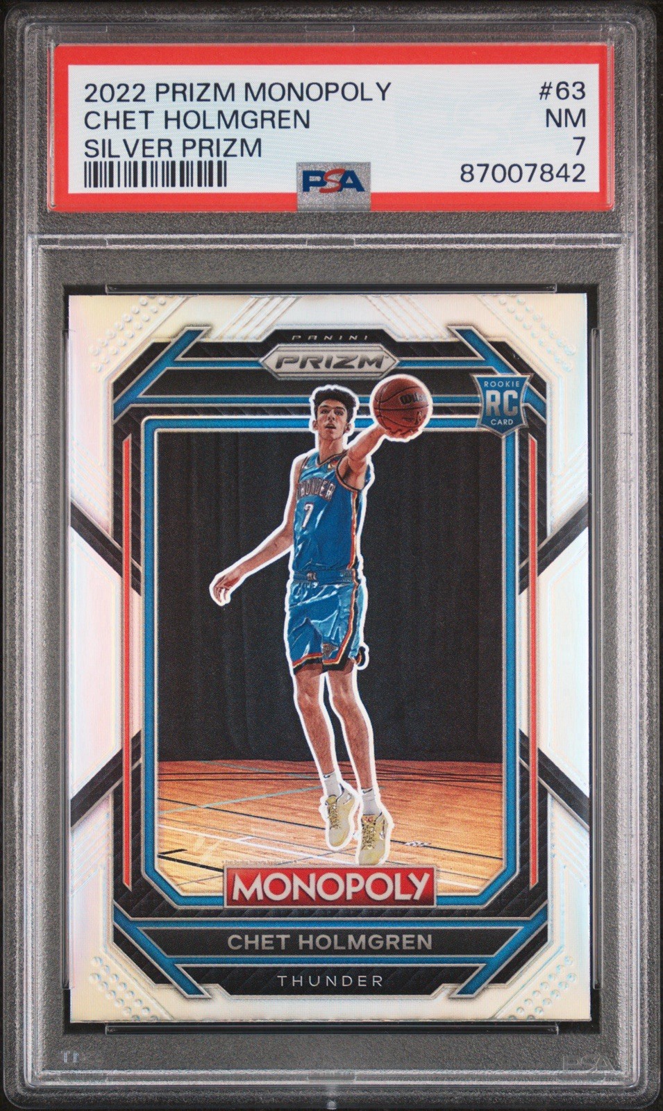 2022-23 Panini Prizm Monopoly - Chet Holmgren #63 Silver Prizm (RC)