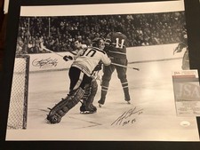 JSA GERRY CHEEVERS & KEN HODGE AUTOGRAPHED 16X20 PHOTO SIGNED AUTO MASK 716