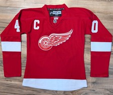 Detroit Red Wings Henrik Zetterberg #40 Authentic Red Jersey Reebok Youth MEDIUM