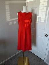 Tory Burch Vibrant Red Sleeveless Shift Dress