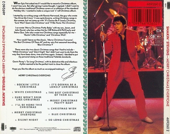 Shakin' Stevens - Merry Christmas Everyone CD Album - Image 2 of 2