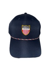 NWT Johnnie-O USA Shield Performance Rope Hat Navy Blue SnapBack Trucker