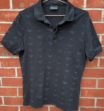 Emporio Armani. Polo Shirt. Men’s. Size L. Genuine. Black. Short Sleeves. 