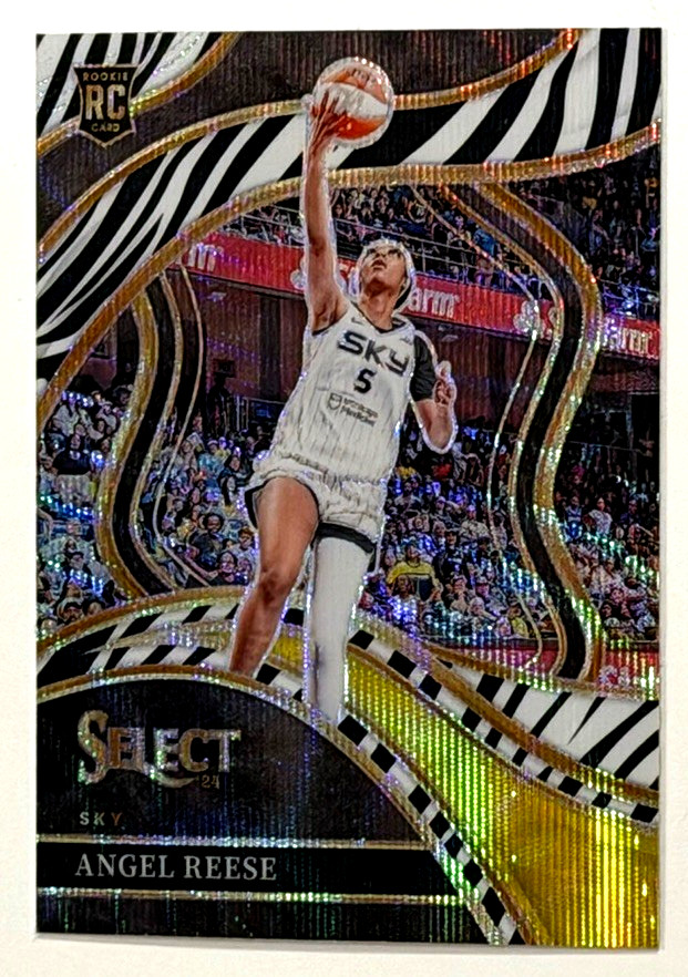 2024 PANINI WNBA SELECT ANGEL REESE ROOKIE CARD RC COURTSIDE ZEBRA PRIZM