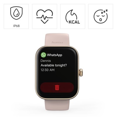 Hama Smartwatch 5000 RG Watch Fit Tracker Telefonfunktion Bluetooth Wasserdicht