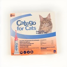 CATEGO Fast-acting Flea Tick Treatment for Cats - 6 Doses 6 Month Supply 