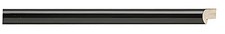 Picture Frame Moulding Wood 18Ft Bundle - Lacquer Black Finish - 0.75" Width -