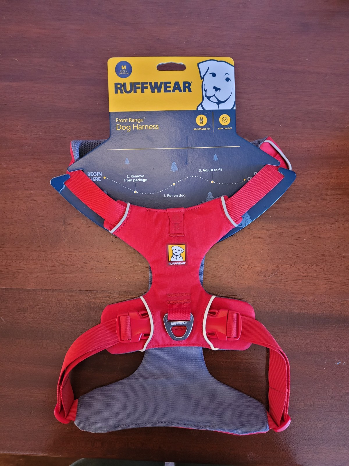 RUFFWEAR Front Range Dog Harness Size Medium Red Canyon