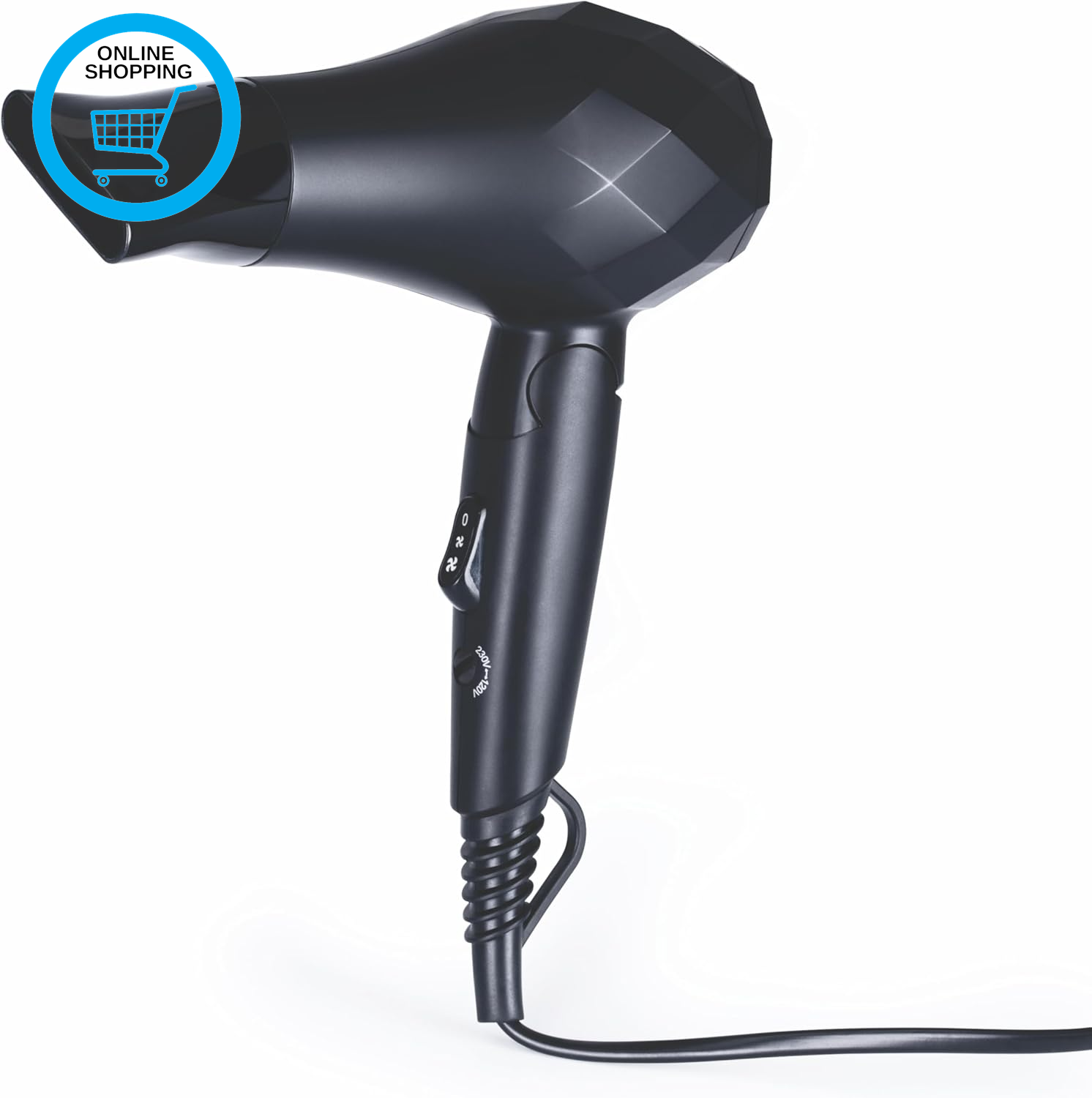 IONOS Travel Hair Dryer with  Styling Technology - 1000W, 2 Speeds, Dual Voltage