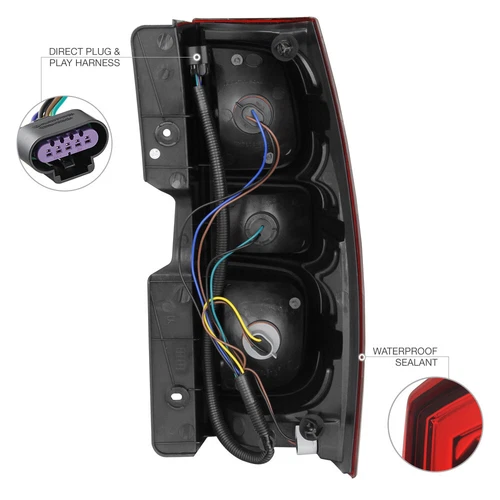Tail Lights For 2007-2011 Yukon XL & 2007-2014 Chevy Suburban/Tahoe GMC Yukon - Picture 3 of 9