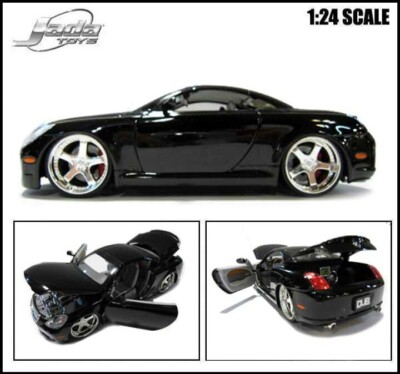 50989) JADA DUB CITY LEXUS SC430. 1/24 SCALE. (BLACK COLOR) W/Maya