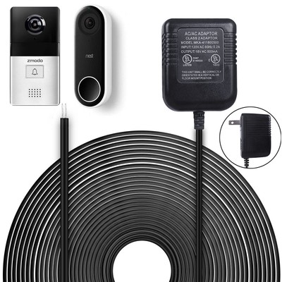 for hello nest adapter Greet US for Hello/Zmodo Plug  Cord Nest 6m/19.6ft Adapter Doorbell eBay Supply  Power