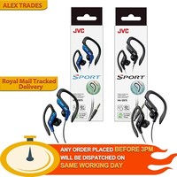 JVC HA-EB75 In-Ear Sweat Resistant Sports Headphones with Adjustable Clip Black