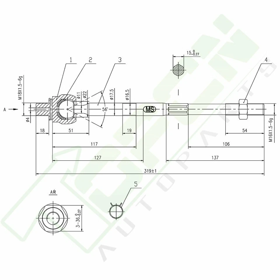 For 2008-2015 Buick Enclave 8PCS Front Tie Rod End Links Sway Bars Ball Joints Foto 2 de 4