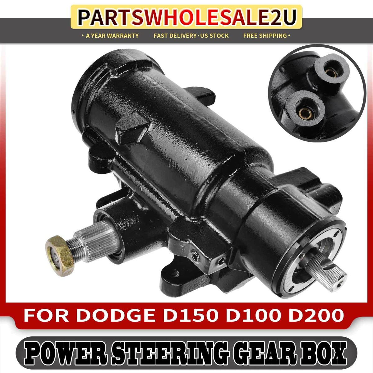 Power Steering Gear Box for Dodge D150 Ramcharger 80-93 D100 W100
