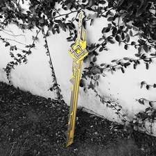 39 1/4" Genshin Fantasy Cosplay Black & Gold Foam Sword Replica (Summit Shaper)