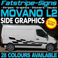 to fit VAUXHALL MOVANO L2 MWB GRAPHICS STICKERS STRIPES DECALS CAMPER VAN