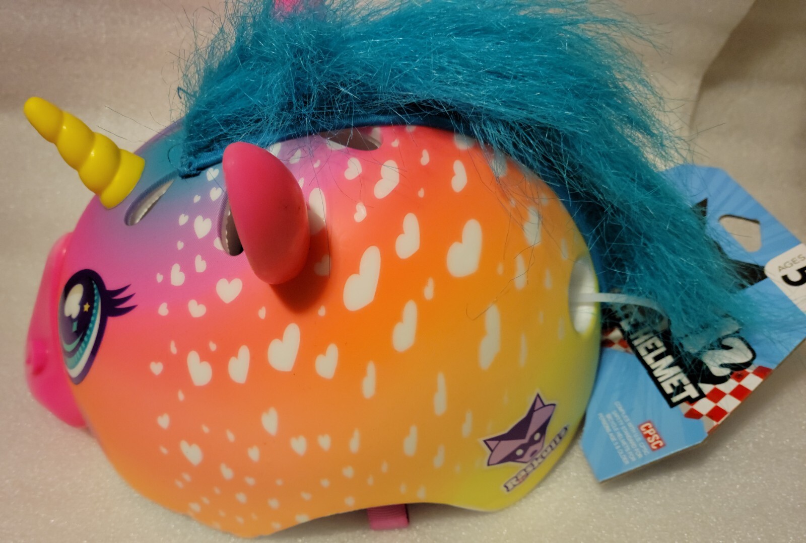 Raskullz Super Rainbow Corn Hair Helmet 