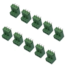 10Set 2EDG 3P Plug-in Screw Terminal Block Connector 5.08mm Right Angle