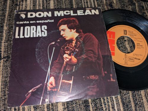 DON McLEAN Lloras/Words and music 7'' 45 1980 EMI SPAIN sung SPANISH - Imagen 1 de 1