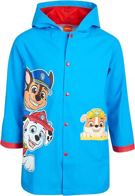 Nickelodeon Paw Patrol Raincoat, Waterproof Slicker for Little Boys Size 4-7