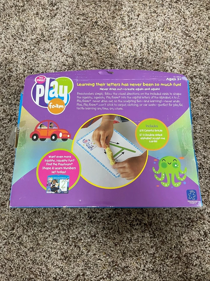 LEARNING RESOURCES Playfoam Shape & Learn Alphabet Set 1917 New/Open Box - Image 2 of 4