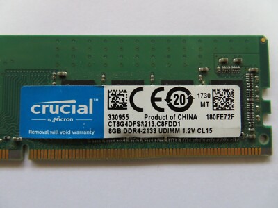 Crucial 8GB DDR4 2133MHz PC4-17000 DIMM Memory RAM Module